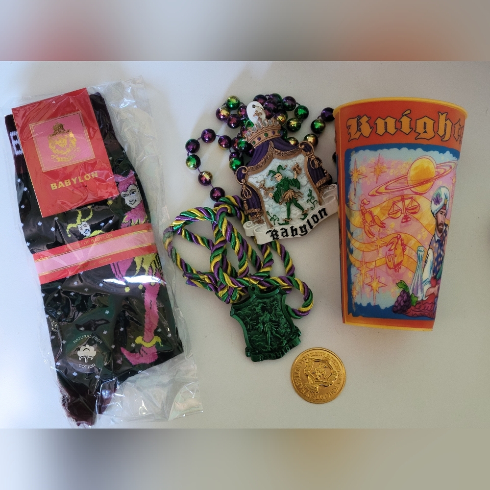 2024 Krewe of Knights of Babylon Mardi Gras Lot of 5 Throws